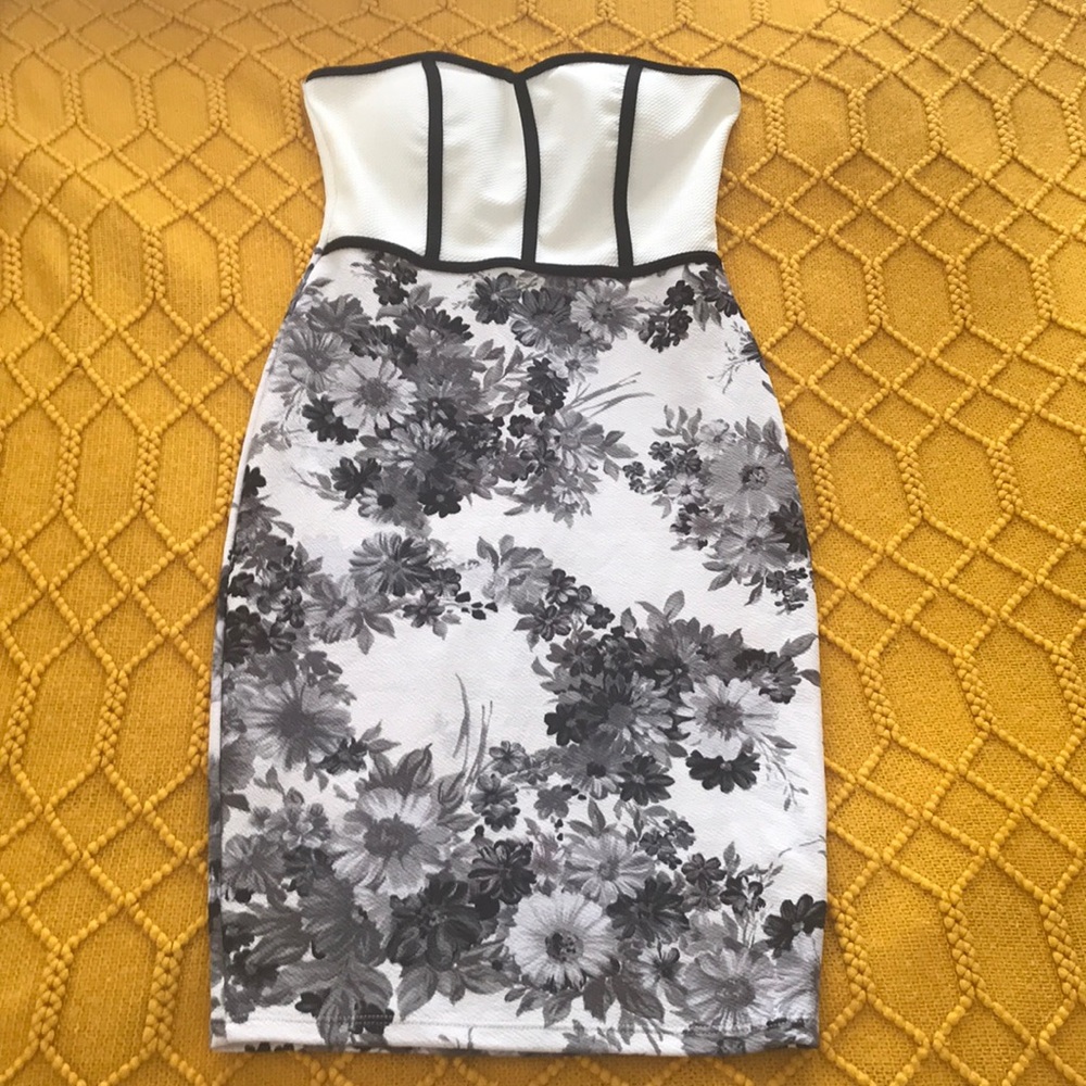 Floral Strapless Dress
